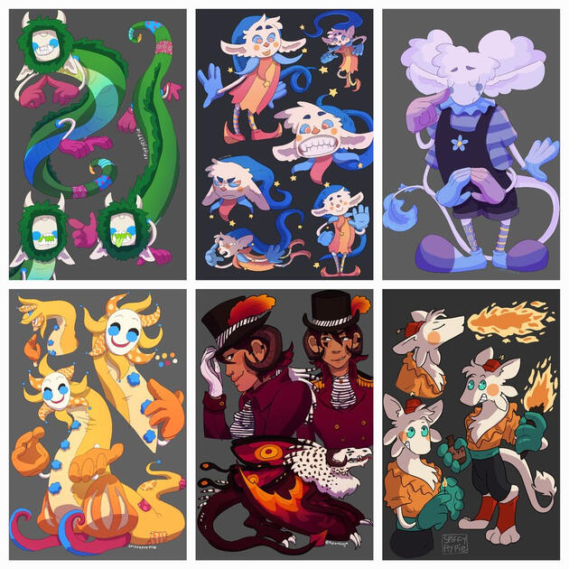 A series of circus characters I designed A series of circus characters I designed
