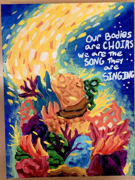 An acrylic painting on canvas inspired by the podcast The Adventure Zone An acrylic painting on canvas inspired by the podcast The Adventure Zone